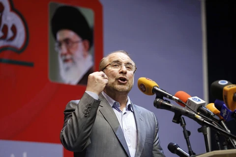 Ông Mohammad-Bagher Ghalibaf phát biểu tại một sự kiện ở thủ đô Tehran ngày 14/5/2017. (Ảnh: AFP/TTXVN)