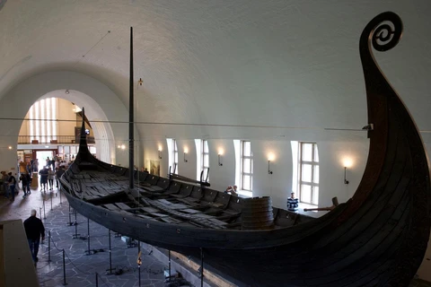 Một con tàu của người Viking được trưng bày tại bảo tàng ở Oslo, Na Uy. (Nguồn: Getty Images)