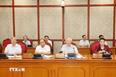 [Photo] Bộ Chính trị làm việc với Ban Thường vụ Thành ủy Cần Thơ
