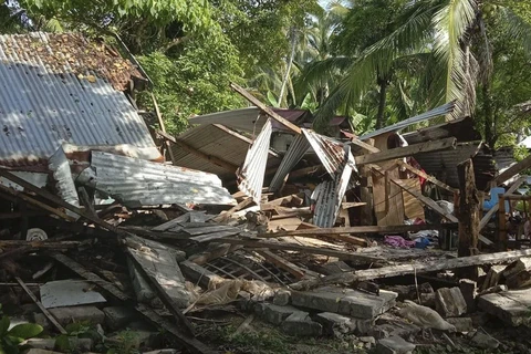 Trận động đất tại Philippines đã gây hư hại nhiều nhà cửa. (Nguồn: AP)