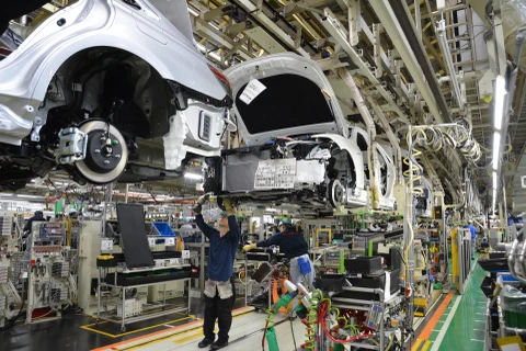 Dây chuyền lắp ráp tại nhà máy sản xuất ôtô Motomachi của Toyota tại Nhật Bản. (Nguồn: Toyota)