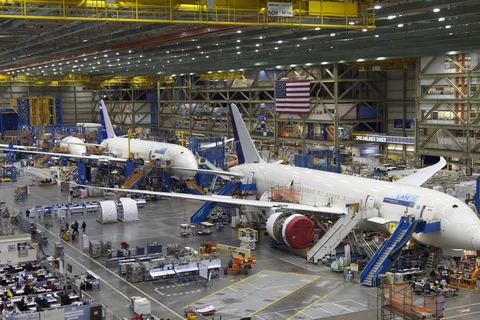 Nhà máy sản xuất dòng máy bay Boeing 787 Dreamliner. (Nguồn: Getty Images)