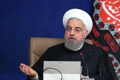 Tổng thống Iran Hassan Rouhani phát biểu tại cuộc họp nội các ở Tehran ngày 2/9/2020. (Ảnh: AFP/TTXVN)