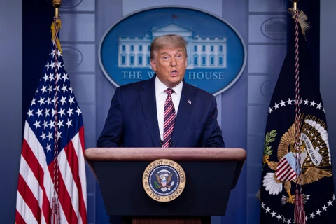 Tổng thống Mỹ Donald Trump phát biểu tại cuộc họp báo ở Washington, DC ngày 5/11/2020. (Ảnh: AFP/TTXVN)