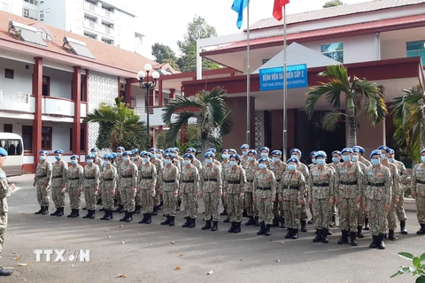 [Photo] Bệnh viện dã chiến cấp 2 số 3 Việt Nam vào đợt huấn luyện cuối
