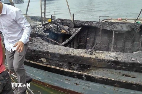 Quảng Ninh: Nổ bình ga trên tàu khai thác thủy sản, 3 người nguy kịch