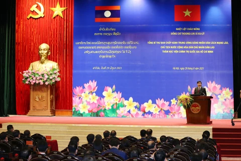 [Video] Tổng Bí thư, Chủ tịch nước Lào thăm Học viện Hồ Chí Minh