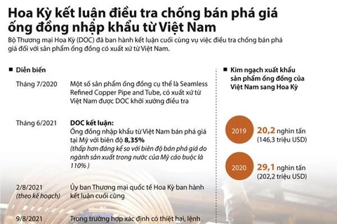 [Infographics] Hoa Kỳ kết luận về ống đồng nhập khẩu từ Việt Nam