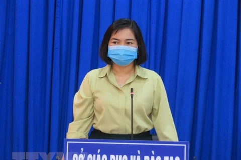 Bà Trần Hồng Thắm, nguyên Giám đốc Sở Giáo dục và Đào tạo thành phố Cần Thơ. (Ảnh: Ánh Tuyết/TTXVN)