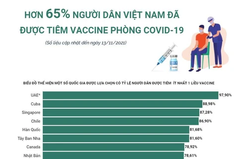 [Infographics] Hơn 65% dân số Việt Nam đã được tiêm vaccine COVID-19