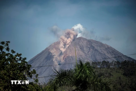 Núi lửa Semeru tại Indonesia phun trào cột tro bụi cao tới 2km
