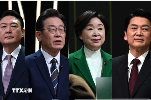 Các ứng cử viên Tổng thống Hàn Quốc tranh luận về chủ đề chính trị