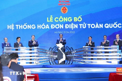 [Photo] Thủ tướng dự Lễ công bố Hệ thống hoá đơn điện tử toàn quốc