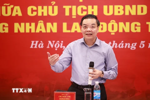 Chủ tịch UBND Hà Nội gặp gỡ, đối thoại với công nhân lao động