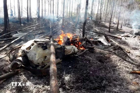 Máy bay rơi và bốc cháy ở Brazil khiến 3 người thiệt mạng