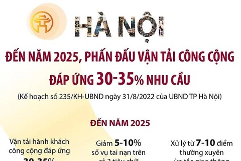 Đến năm 2025, Hà Nội phấn đấu vận tải công cộng đáp ứng 30-35% nhu cầu
