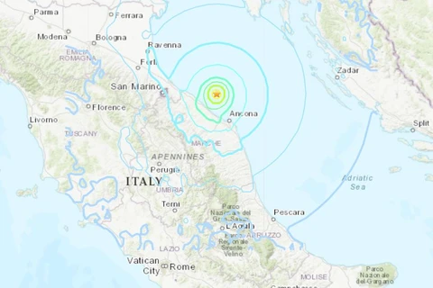 Động đất độ lớn 5,7 ngoài khơi làm rung chuyển miền Trung Italy