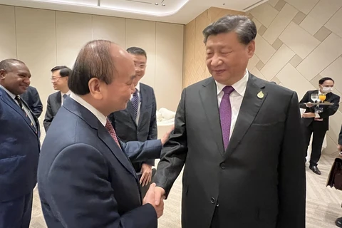 Chủ tịch nước Nguyễn Xuân Phúc gặp Tổng Bí thư, Chủ tịch Trung Quốc