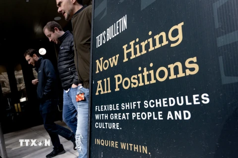 Thị trường việc làm tại Mỹ tiếp tục khởi sắc trong tháng 11