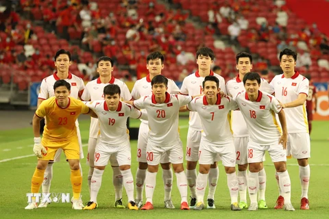 Đội tuyển Việt Nam tự tin giành vé vào chung kết AFF Cup 2022. (Ảnh: TTXVN) 