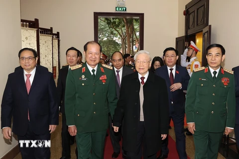[Photo] Tổng Bí thư dự khai mạc Đại hội Hội Cựu chiến binh Việt Nam