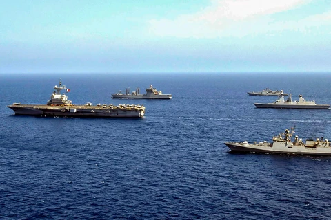 Ấn Độ-Pháp tập trận hải quân chung, diễn tập kỹ năng tác chiến