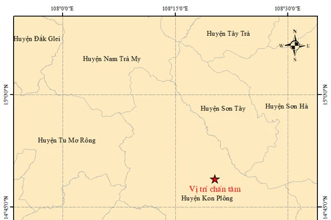 Kon Tum: Tiếp tục xảy ra động đất có độ lớn 3.9 tại huyện Kon Plông
