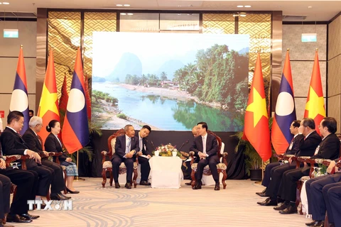 Chủ tịch nước Võ Văn Thưởng tiếp Chủ tịch Hội Hữu nghị Lào-Việt Nam