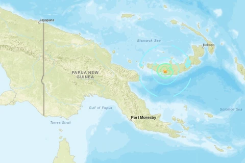Động đất có độ lớn 6,2 xảy ra ở phía Nam Papua New Guinea