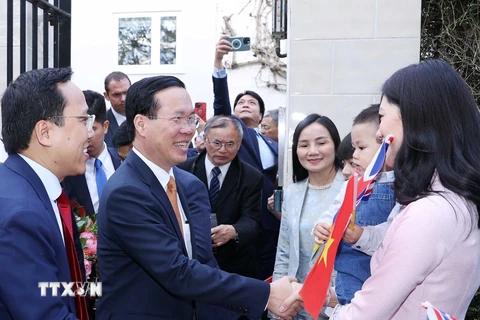 Chủ tịch nước gặp mặt cán bộ ĐSQ và cộng đồng người Việt Nam tại Anh