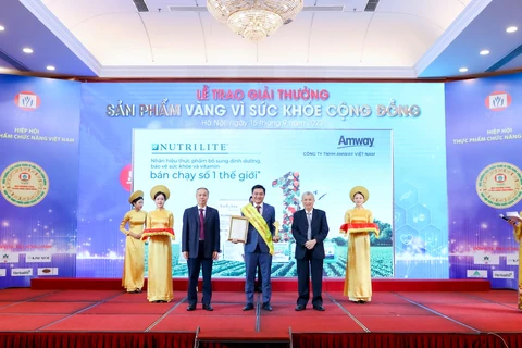 Amway Việt Nam lần thứ 11 nhận Giải thưởng Sản phẩm Vàng vì Sức khoẻ