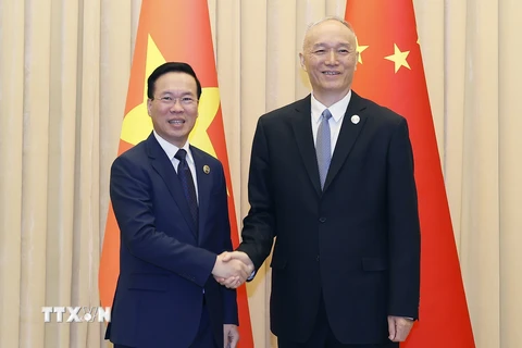 Chủ tịch nước Võ Văn Thưởng hội kiến Bí thư Ban Bí thư ĐCS Trung Quốc