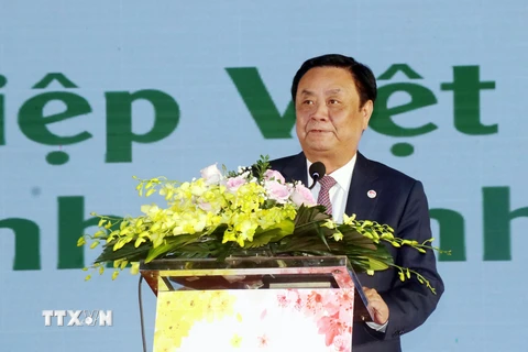 Bộ trưởng Bộ Nông nghiệp và Phát triển nông thôn Lê Minh Hoan phát biểu. (Ảnh: Văn Đức/TTXVN)