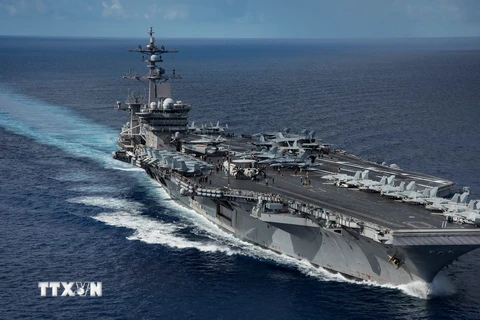 Tàu sân bay USS Carl Vinson của Mỹ. (Ảnh: AFP/TTXVN)