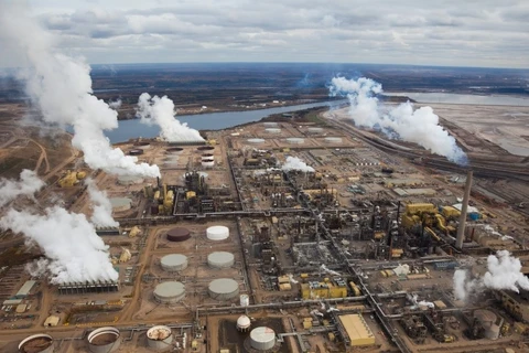 Khí thải từ một cơ sở khí đốt tự nhiên ở Canada. (Nguồn: Getty Images)