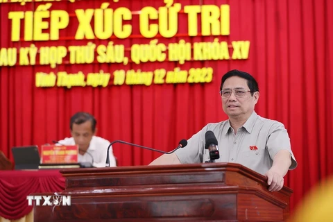 Thủ tướng Phạm Minh Chính tiếp xúc cử tri huyện Vĩnh Thạnh của Cần Thơ