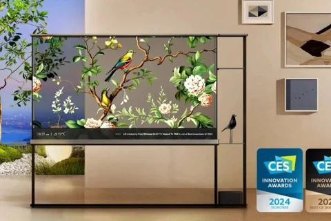 Mẫu TV OLED của LG có màn hình gần như trong suốt. (Nguồn: LG)