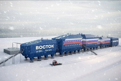 Trạm nghiên cứu mùa Đông Vostok của Nga tại Nam Cực. (Nguồn: Sputnik)