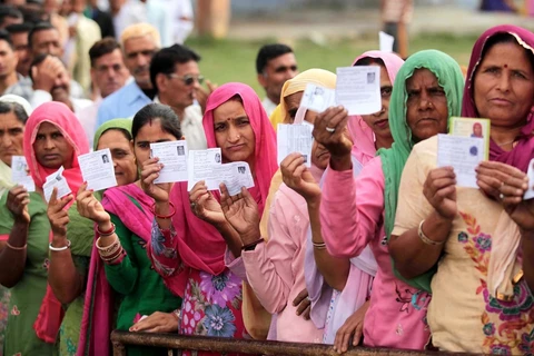Các cử tri Ấn Độ sẽ đi bầu cử Hạ viện bắt đầu vào ngày 19/4 tới. (Nguồn: Hindustan Times)