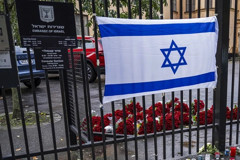 Đại sứ quán Israel tại Stockholm, Thụy Điển. (Ảnh: AP)