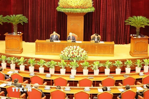 Hình ảnh bế mạc Hội nghị lần thứ 9 Ban Chấp hành Trung ương Đảng khóa XIII