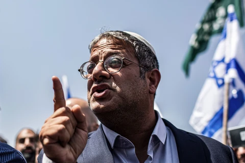 Chủ tịch đảng Otzma Yehudit, ông Itamar Ben Gvir, bác bỏ thỏa thuận ngừng bắn và thả con tin với Hamas. (Ảnh: Getty Images)