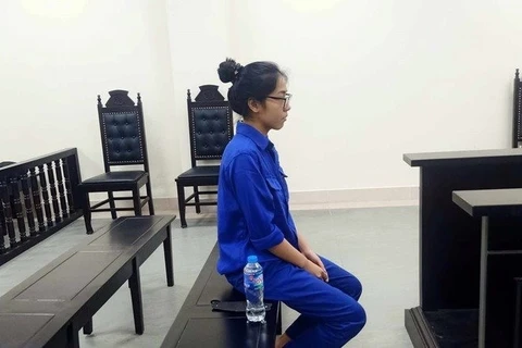 Bị cáo Huỳnh Thị Kim Xuyến tại phiên xét xử. (Nguồn: Hà Nội Mới)