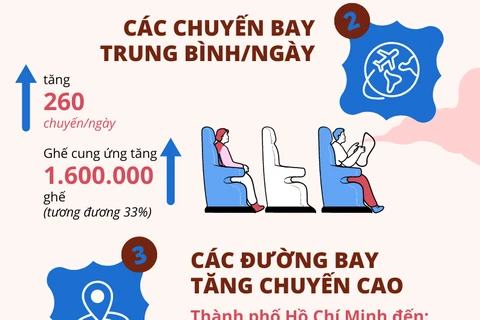 [Infographics] Những đường bay cao điểm cần lưu ý dịp Tết Quý Mão