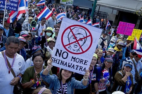 Người biểu tình Thái Lan. (Ảnh: AFP)