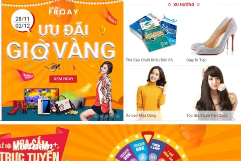 Hàng nhìn sản phẩm giảm giá ngày Online Friday 2016. (Ảnh: PV/Vietnam+)