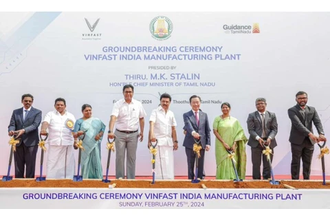 VinFast chính thức động thổ xây dựng nhà máy sản xuất xe điện tích hợp tại bang Tamil Nadu, Ấn Độ