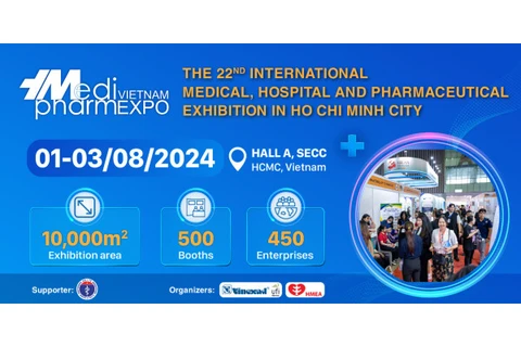 Vietnam Medipharm Expo 2024 sẽ diễn ra từ ngày 1 đến 3/8/2024 tại TP. Hồ Chí Minh