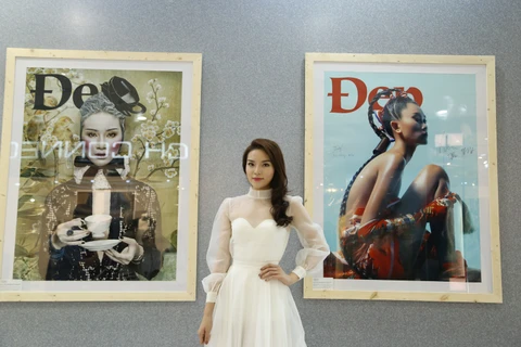 Hoa hậu Nguyễn Cao Kỳ Duyên là khách mời đặc biệt của triển lãm. (Nguồn ảnh: Lebrothers)