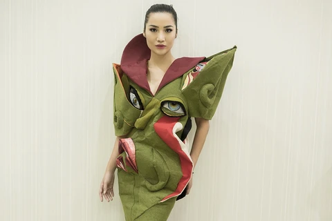 Kiko Chan xuất hiện với trang phục 'phức tạp' ấn tượng. (Ảnh: BTC)